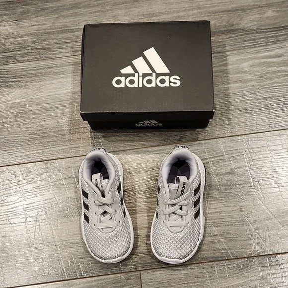 adidas gazelle silver green womens adidas Racer TR21 Cloudfoam Kids' Shoes, Girl's, Size: 5, Light Grey main image 0